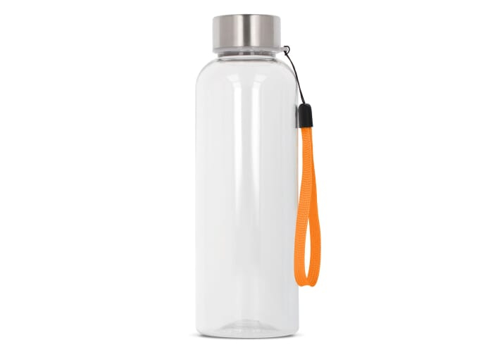 Bouteille d'eau rPET publicitaire 500ml Jude Transparent Orange